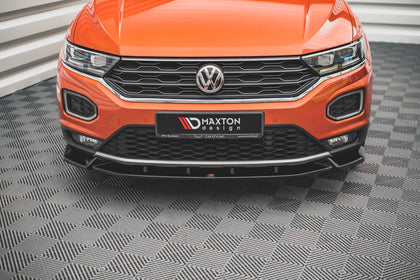 Maxton frontsplitter til Volkswagen T-Roc Mk1 – blank sort – billede 2 af 4
