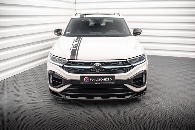 Maxton Front Splitter V.2 Volkswagen T-Roc R Mk1 Facelift - Gloss Black