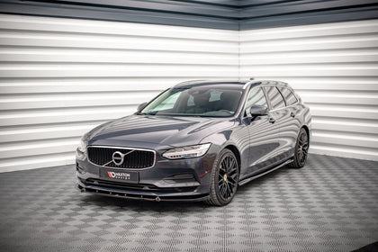 Maxton frontsplitter til Volvo V90 Mk2 – blank sort – billede 1 af 4