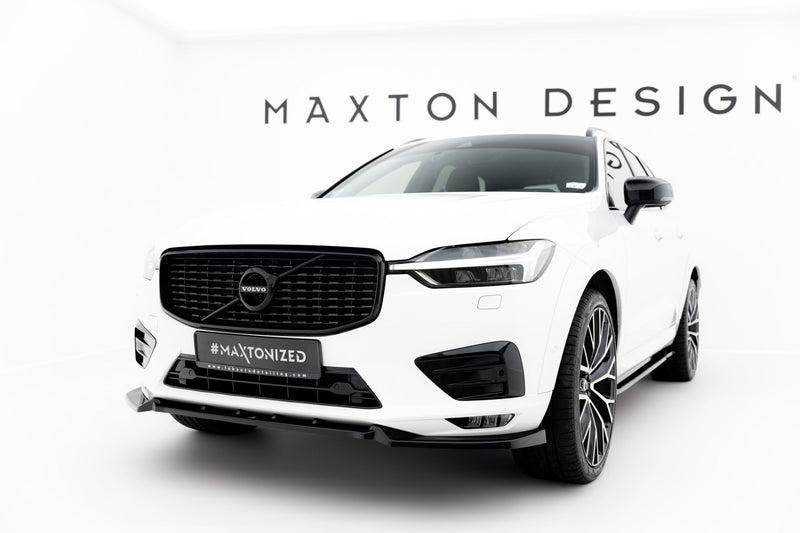Maxton frontsplitter til Volvo XC60 Mk2 R-Design – blank sort – billede 1 af 5