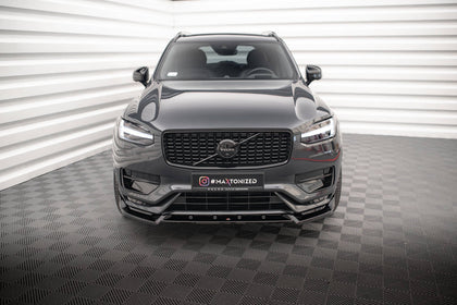 Maxton Front Splitter V.2 Volvo Xc90 R-Design Mk2 Facelift - Gloss Black