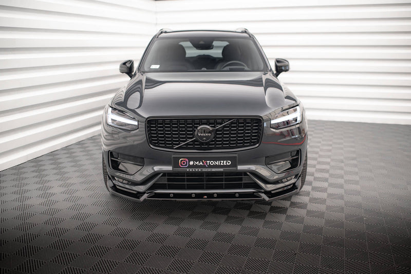Maxton Front Splitter V.2 Volvo Xc90 R-Design Mk2 Facelift - Gloss Black