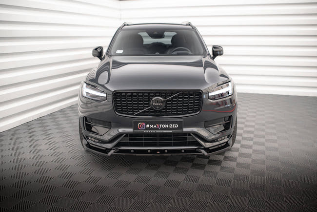 Maxton Front Splitter V.2 Volvo Xc90 R-Design Mk2 Facelift - Gloss Black