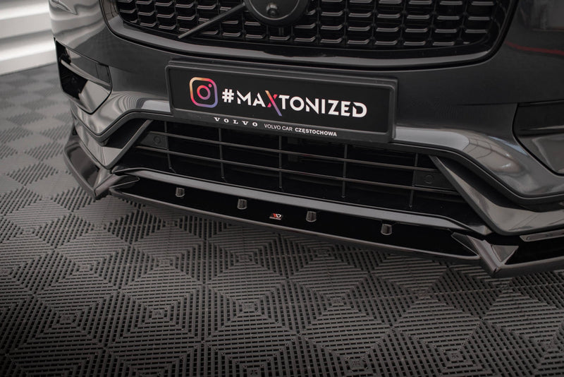 Maxton Front Splitter V.2 Volvo Xc90 R-Design Mk2 Facelift - Gloss Black