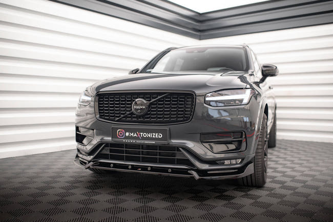 Maxton Front Splitter V.2 Volvo Xc90 R-Design Mk2 Facelift - Gloss Black