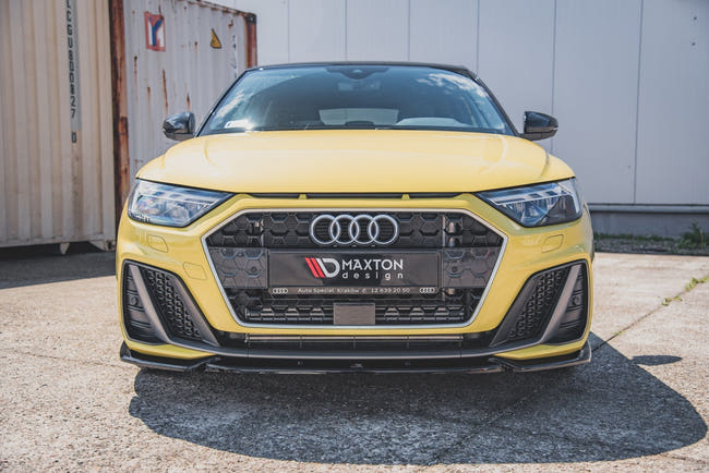 Maxton Front Splitter V.3 Audi A1 S-Line Gb - Gloss Black