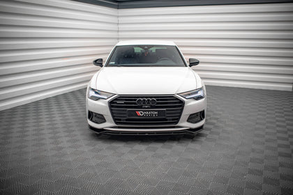 Maxton frontsplitter til Audi A6 C8 – blank sort – billede 2 af 6