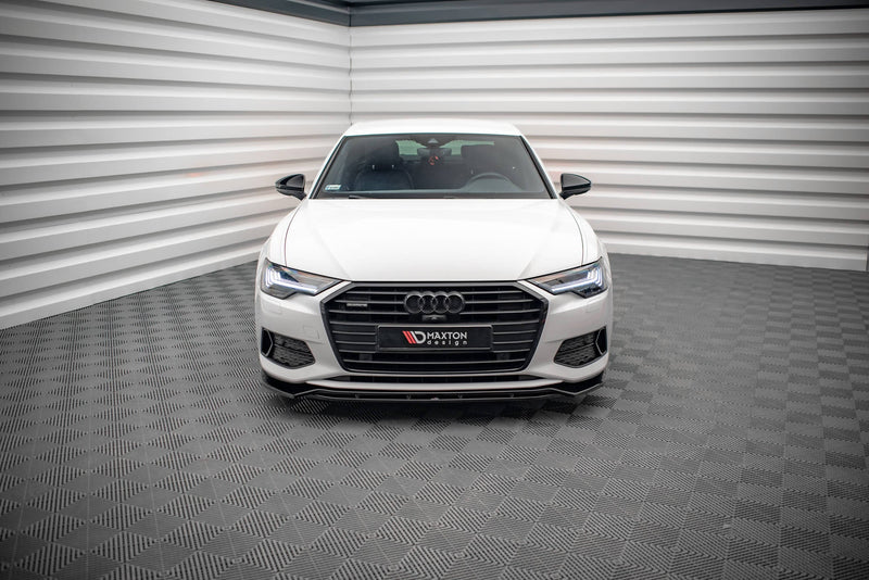 Maxton frontsplitter til Audi A6 C8 – blank sort – billede 2 af 6