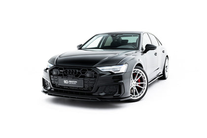 Maxton frontsplitter til Audi A6 S-Line / S6 C8 / C8 Facelift – blank sort – billede 1 af 8