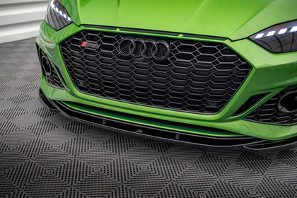 Maxton frontsplitter til Audi RS5 F5 Facelift – blank sort – billede 3 af 5