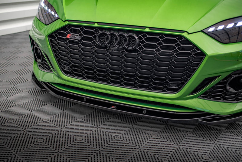 Maxton frontsplitter til Audi RS5 F5 Facelift – blank sort – billede 3 af 5
