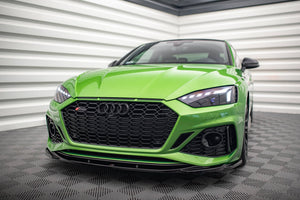 Maxton frontsplitter til Audi RS5 F5 Facelift – blank sort – billede 1 af 5