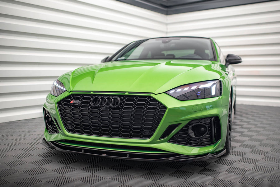 Maxton frontsplitter til Audi RS5 F5 Facelift – blank sort – billede 1 af 5