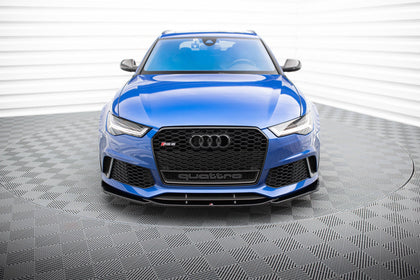 Maxton Front Splitter V.3 Audi RS6 C7 - Gloss Black