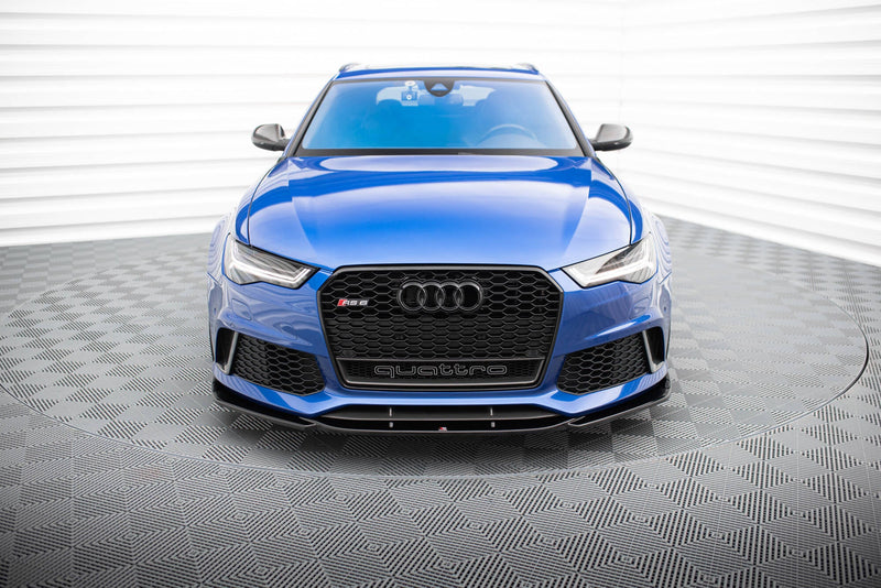 Maxton Front Splitter V.3 Audi RS6 C7 - Gloss Black