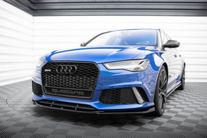 Maxton Front Splitter V.3 Audi RS6 C7 - Gloss Black