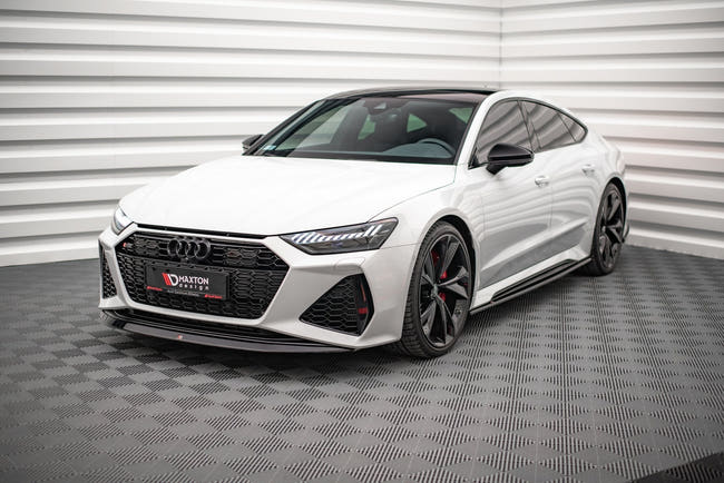 Maxton Front Splitter V.3 Audi RS6 C8 / RS7 C8 - Gloss Black