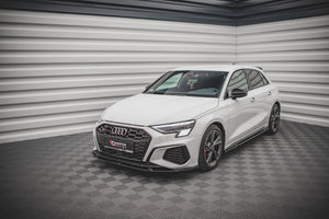 Maxton frontsplitter til Audi S3 / A3 S-Line 8Y – blank sort – billede 1 af 5