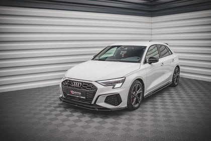 Maxton frontsplitter til Audi S3 / A3 S-Line 8Y – blank sort – billede 1 af 5