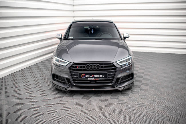 Maxton frontsplitter til Audi S3 / A3 S-Line Sportback 8V Facelift – blank sort – billede 2 af 5