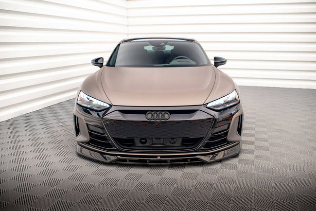 Maxton Front Splitter V.3 Audi E-Tron Gt / RS Gt Mk1 - Gloss Black