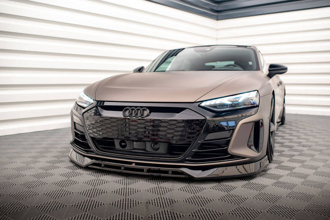 Maxton Front Splitter V.3 Audi E-Tron Gt / RS Gt Mk1 - Gloss Black