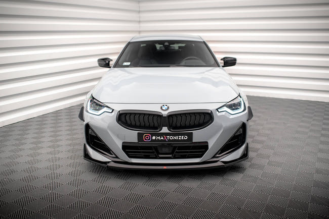 Maxton Front Splitter V.3 BMW 2 Coupe M-Pack / M240I G42 - Gloss Black