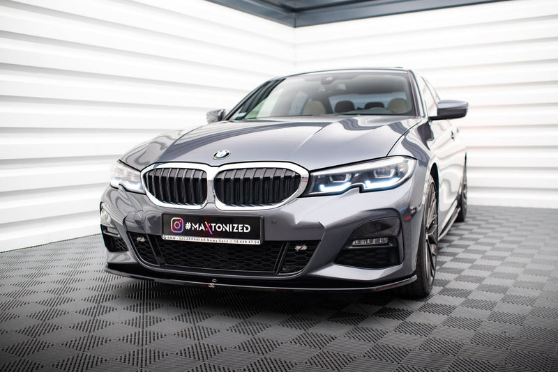 Maxton frontsplitter til BMW 3 M-Pack G20 – blank sort – billede 1 af 4