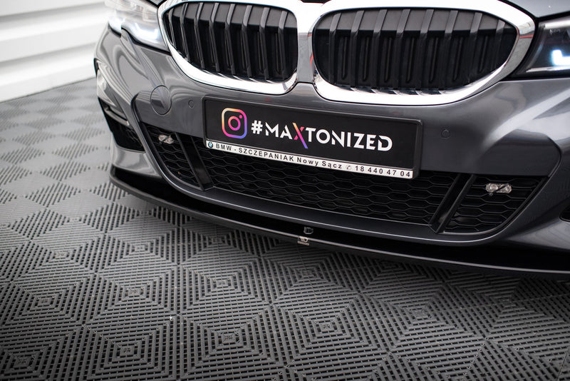 Maxton frontsplitter til BMW 3 M-Pack G20 – blank sort – billede 2 af 4