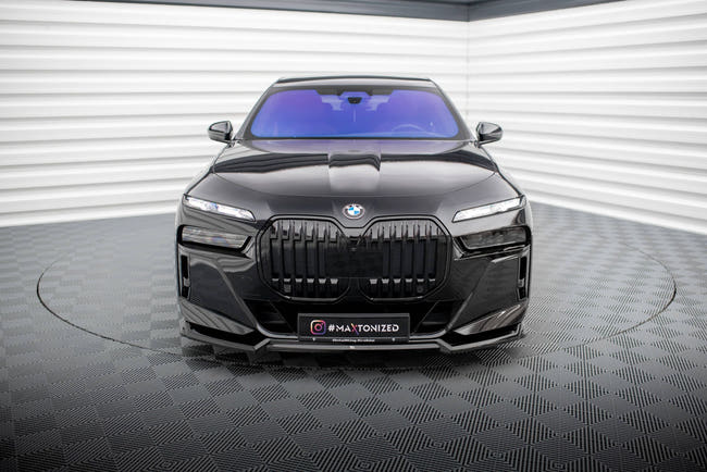 Maxton Front Splitter V.3 BMW 7 M-Pack / M760E G70 - Gloss Black