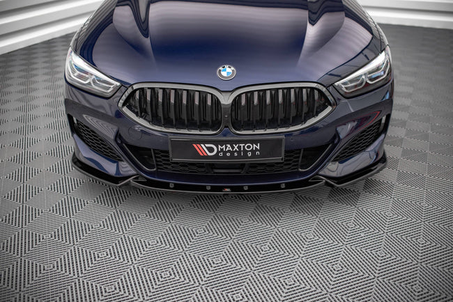 Maxton frontsplitter til BMW 8 Coupe G15 / 8 Gran Coupe M-pack G16 – blank sort – billede 1 af 4