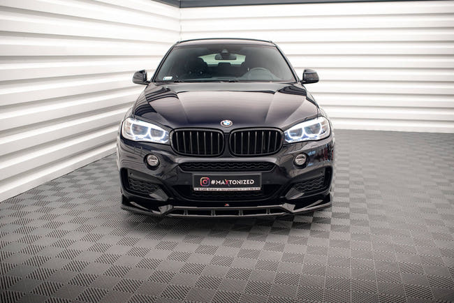 Maxton frontsplitter til BMW X6 M-Pack F16 – blank sort – billede 2 af 5