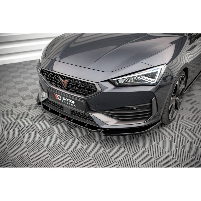 Maxton frontsplitter til Cupra Leon Mk1 – blank sort – billede 1 af 4