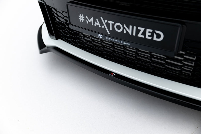 Maxton Front Splitter + Flaps V.3 Toyota Gr Yaris Mk4 - Gloss Black