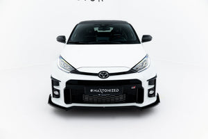 Maxton Front Splitter + Flaps V.3 Toyota Gr Yaris Mk4 - Gloss Black