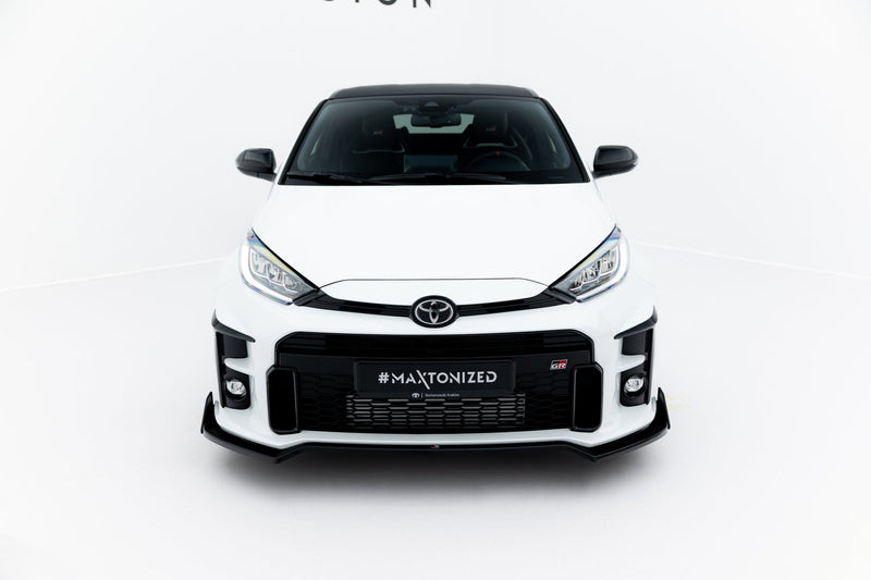 Maxton Front Splitter + Flaps V.3 Toyota Gr Yaris Mk4 - Gloss Black