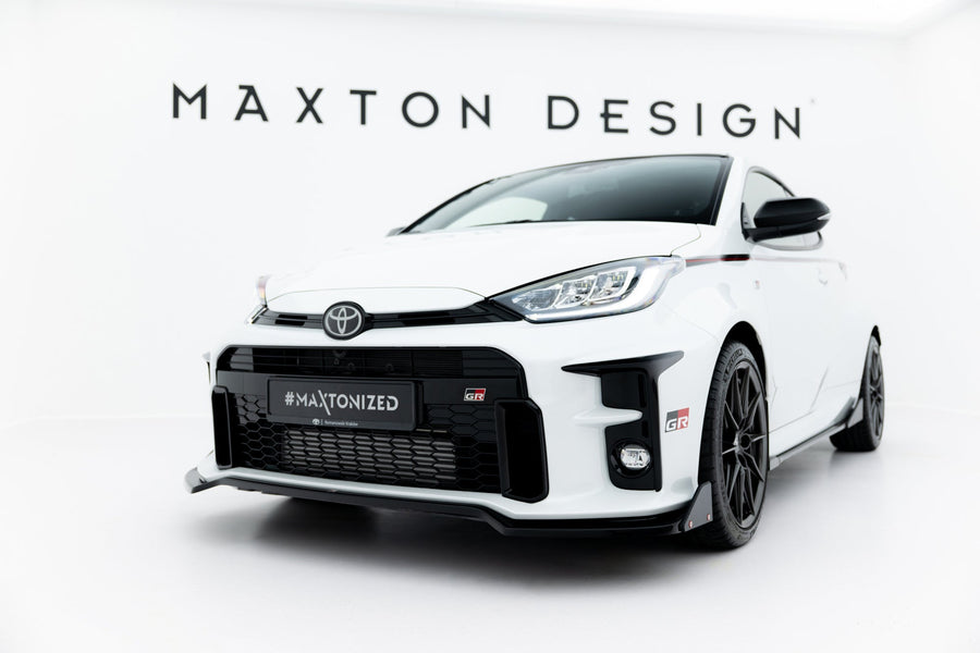 Maxton Front Splitter + Flaps V.3 Toyota Gr Yaris Mk4 - Gloss Black