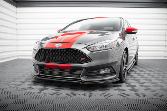 Maxton frontsplitter til Ford Focus ST Mk3 Facelift – blank sort – billede 1 af 5