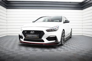 Maxton frontsplitter til Hyundai I30 N Mk3 Hatchback/ Fastback – blank sort – billede 1 af 5