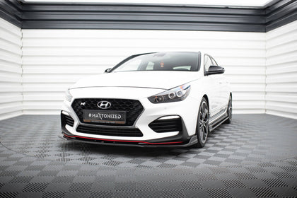 Maxton frontsplitter til Hyundai I30 N Mk3 Hatchback/ Fastback – blank sort – billede 1 af 5
