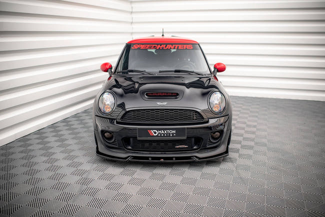 Maxton Front Splitter V.3 Mini Cooper John Cooper Works R56 - Gloss Black