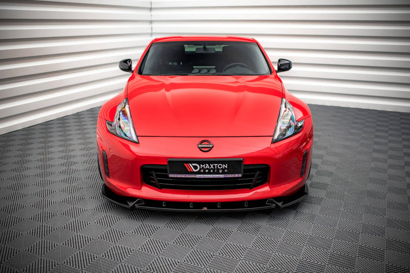 Maxton frontsplitter til Nissan 370Z Facelift – blank sort – billede 2 af 5