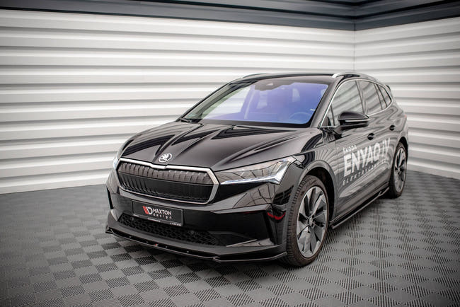Maxton frontsplitter til Skoda Enyaq iV – blank sort – billede 1 af 6