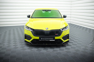 Maxton frontsplitter til Skoda Octavia RS Mk4 – blank sort – billede 2 af 5