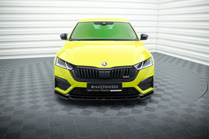 Maxton frontsplitter til Skoda Octavia RS Mk4 – blank sort – billede 2 af 5