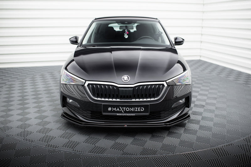 Maxton frontsplitter til Skoda Scala – blank sort – billede 2 af 5