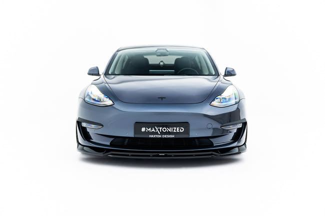 Maxton Front Splitter V.3 Tesla Model 3 - Gloss Black