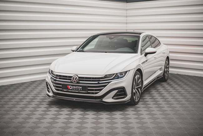 Maxton frontsplitter til Volkswagen Arteon R-Line Sedan / Shooting Brake Mk1 Facelift – blank sort – billede 1 af 5