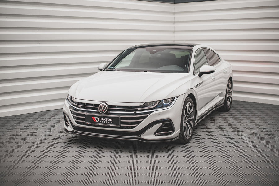 Maxton frontsplitter til Volkswagen Arteon R-Line Sedan / Shooting Brake Mk1 Facelift – blank sort – billede 1 af 5