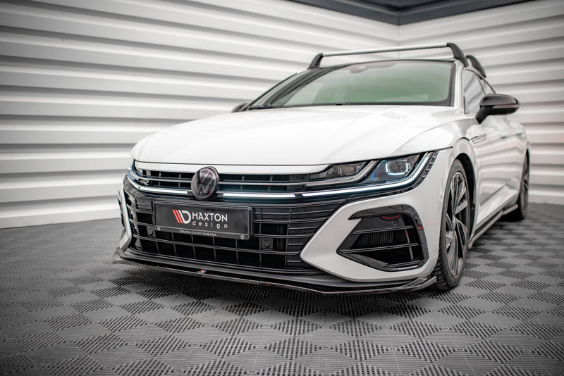 Maxton frontsplitter til Volkswagen Arteon R Sedan / Shooting Brake Mk1 Facelift – blank sort – billede 1 af 5